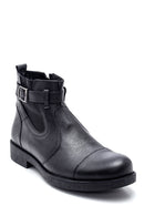 Men's Leather Zippered Boots | Derimod