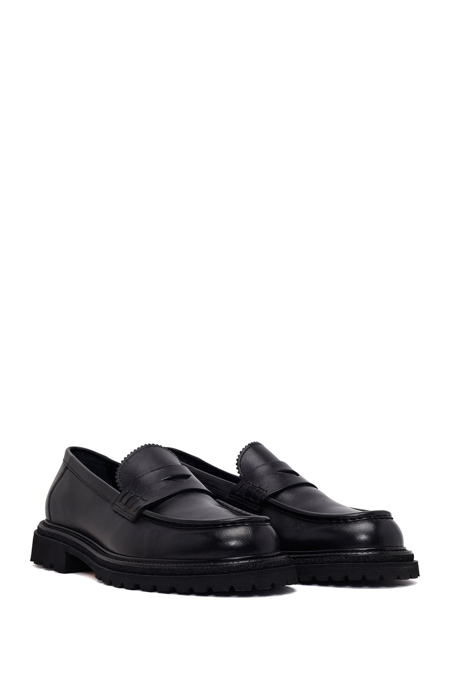Erkek Siyah Deri Casual Loafer