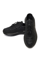 Men's Black Thick-Soled Leather Sneaker | Derimod
