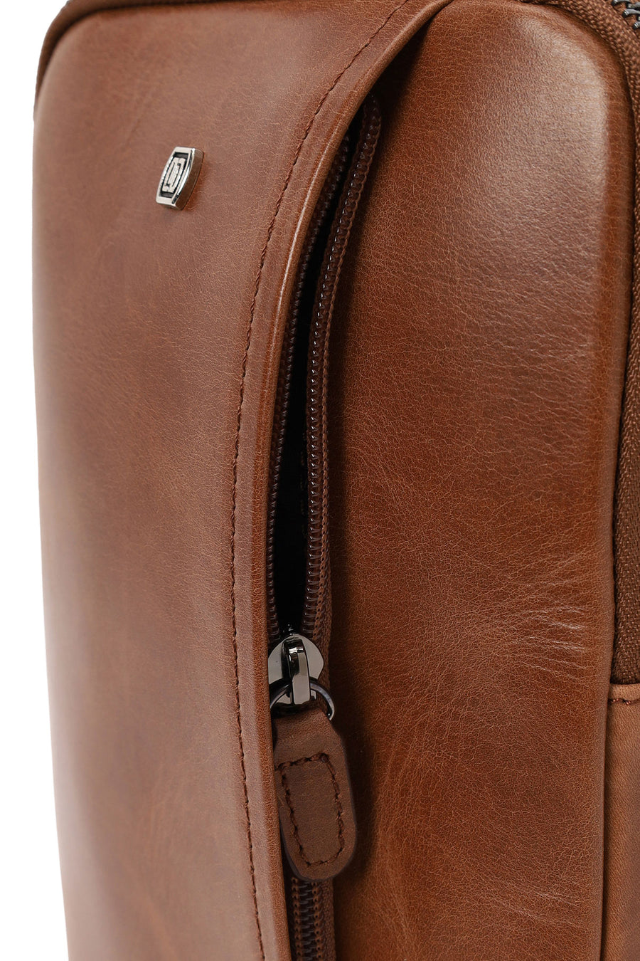 Male Brown Mini Leather Handbag