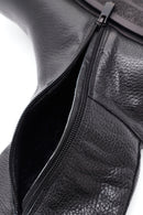 Women's Black Zippered Leather Boots | Derimod