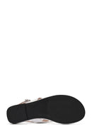 Women's Cream Flower Detailed Flip Flop Sandals | Derimod