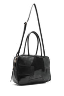 Women's Black Long Strap Patterned Shoulder Bag | Derimod