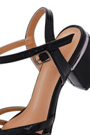 Women's Black Ankle Buckle Thick Heel Sandals | Derimod