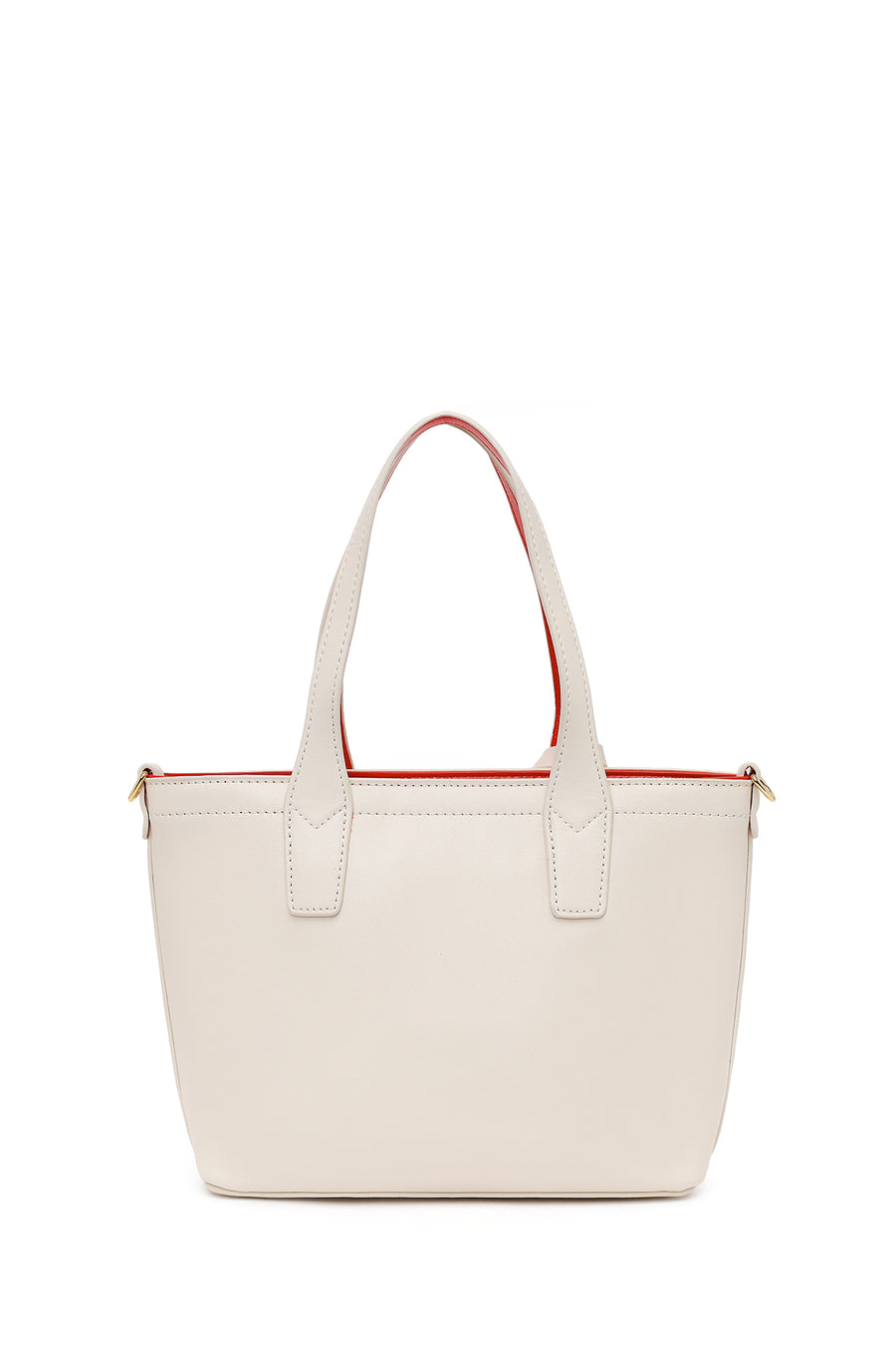 Woman White Long Strap Patterned Shoulder Bag