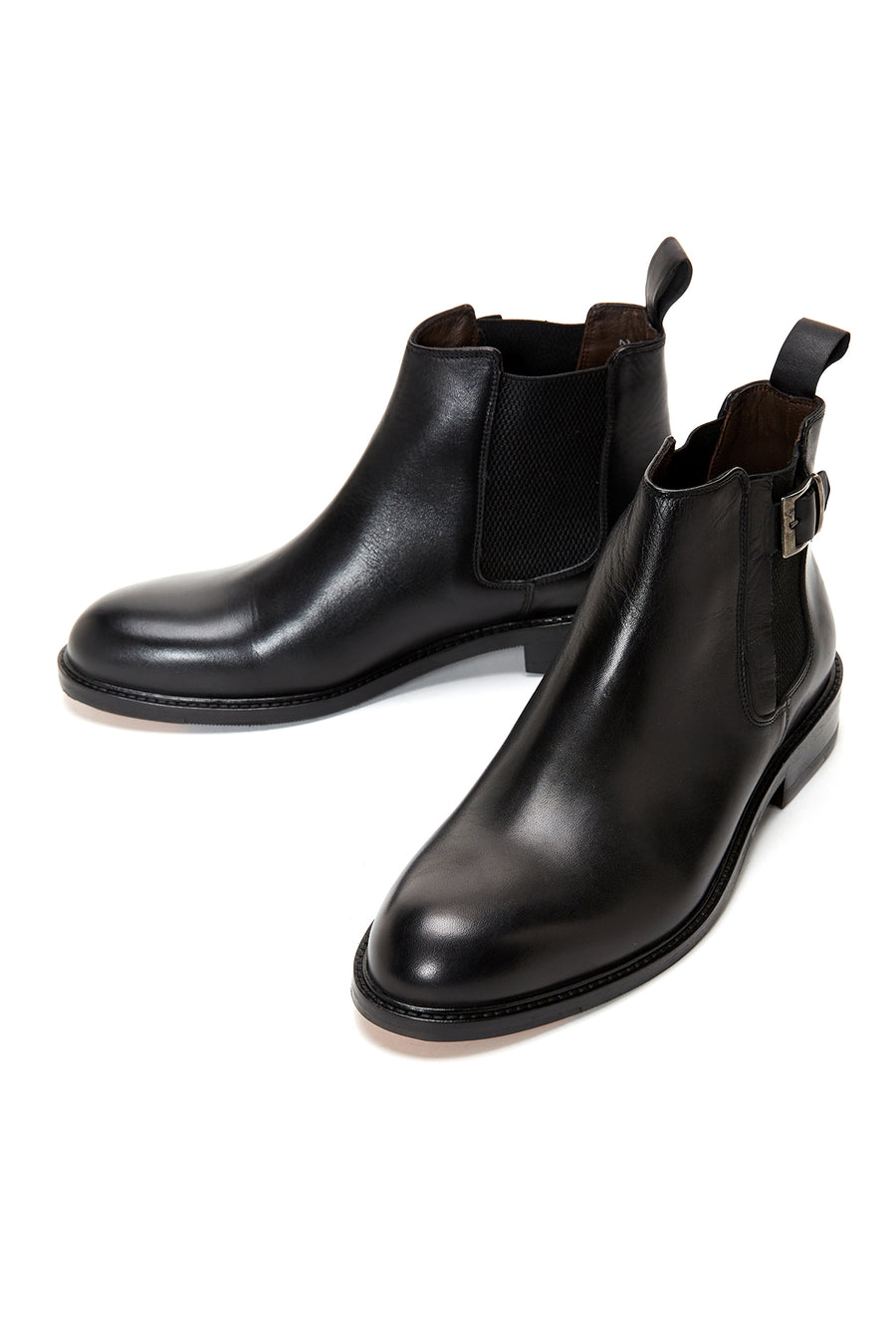 Men's Black Leather Chelsea Boots