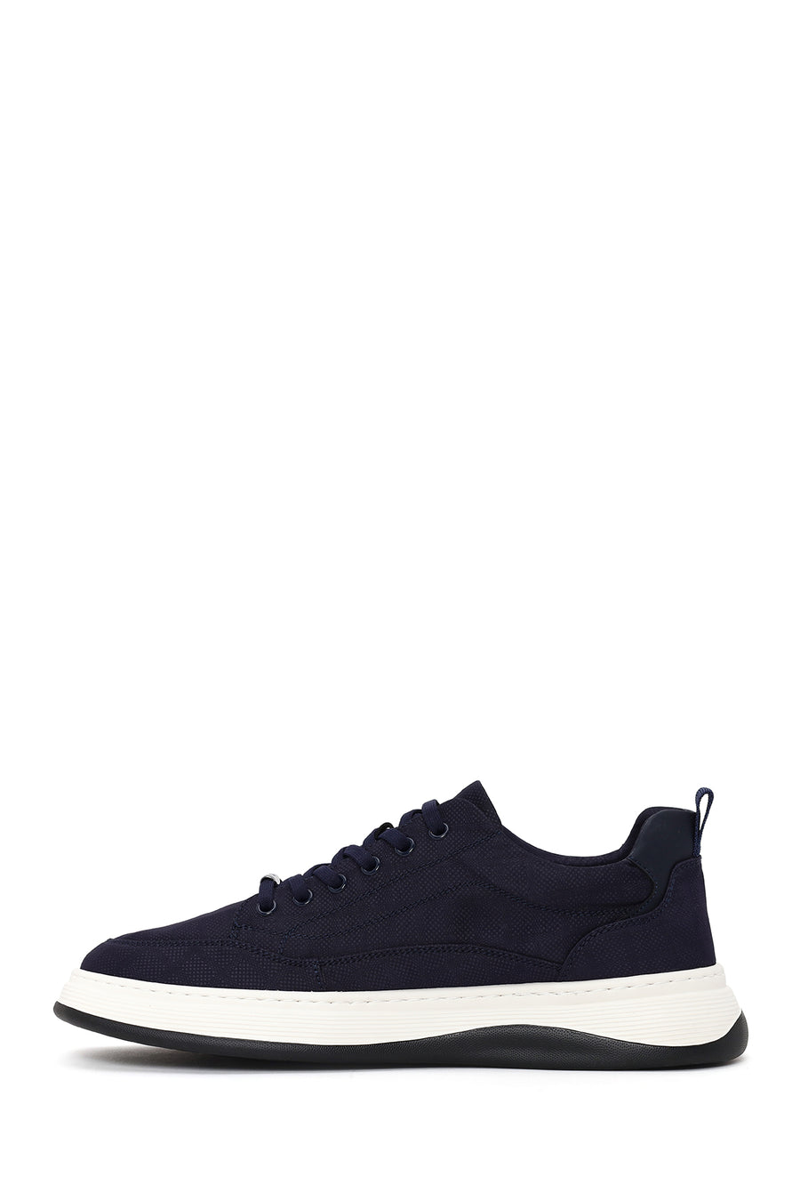 Male Navy Lace-up Fabric Sneaker