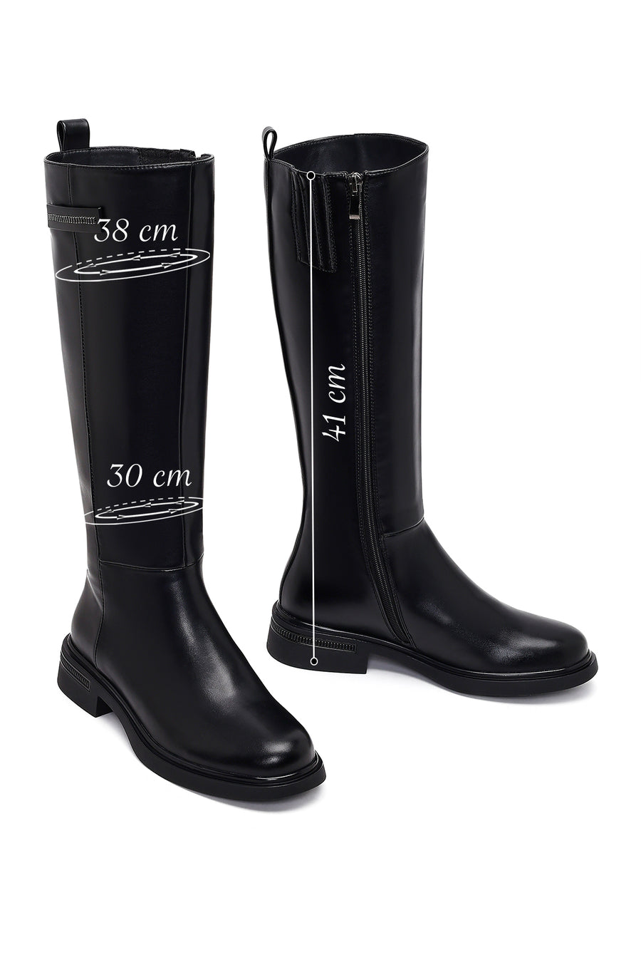 Women's Black Zippered Boots