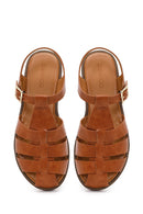 Women's Tan Ankle Buckle Sandals | Derimod