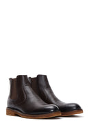 Male Brown Leather Casual Chelsea Boots | Derimod