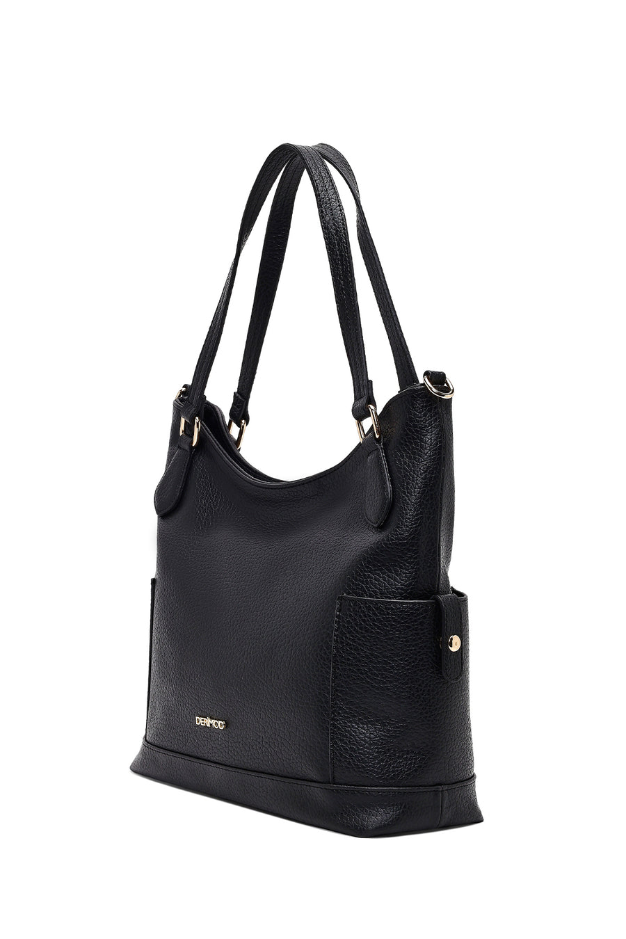 Woman Black Long-Strap Shoulder Bag