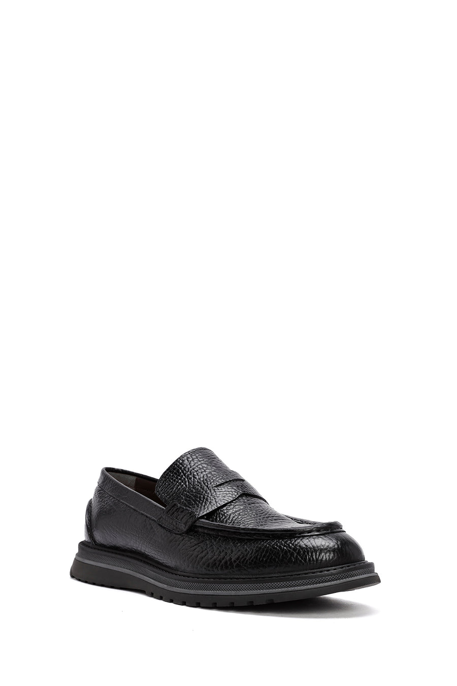 Erkek Siyah Deri Casual Loafer