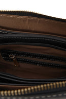 Woman Black Long-Strap Nubuck Crossbody Bag | Derimod