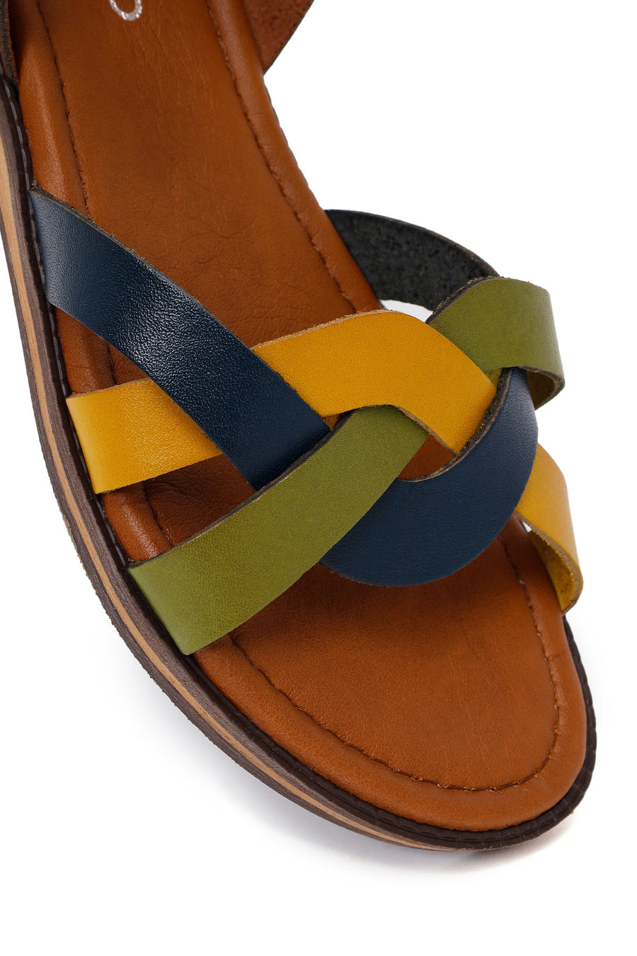 Women's Colorful Buckle Leather Bodrum Sandals