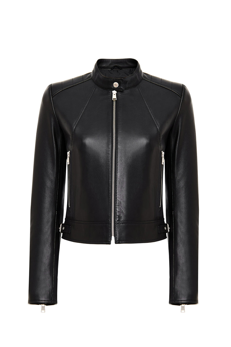 Missy Women's Black Short Leather Jacket 25SGE53081M | Derimod