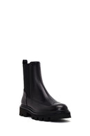 Women's Black Leather Chelsea Boots | Derimod