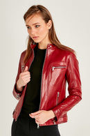 Mystery Women's Leather Jacket | Derimod
