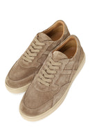 Woman Mink Lace-Up Suede Leather Sneaker | Derimod