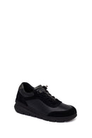 Woman Black Lace-Up Thick-Soled Leather Comfort Shoes | Derimod