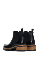 Woman Black Leather Chelsea Boots | Derimod