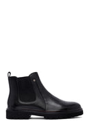 Male Black Leather Chelsea Boots | Derimod