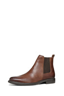 Geox Men's Brown Terence Leather Chelsea Boots | Derimod