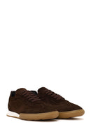 Male Brown Lace-Up Suede Leather Sneaker | Derimod