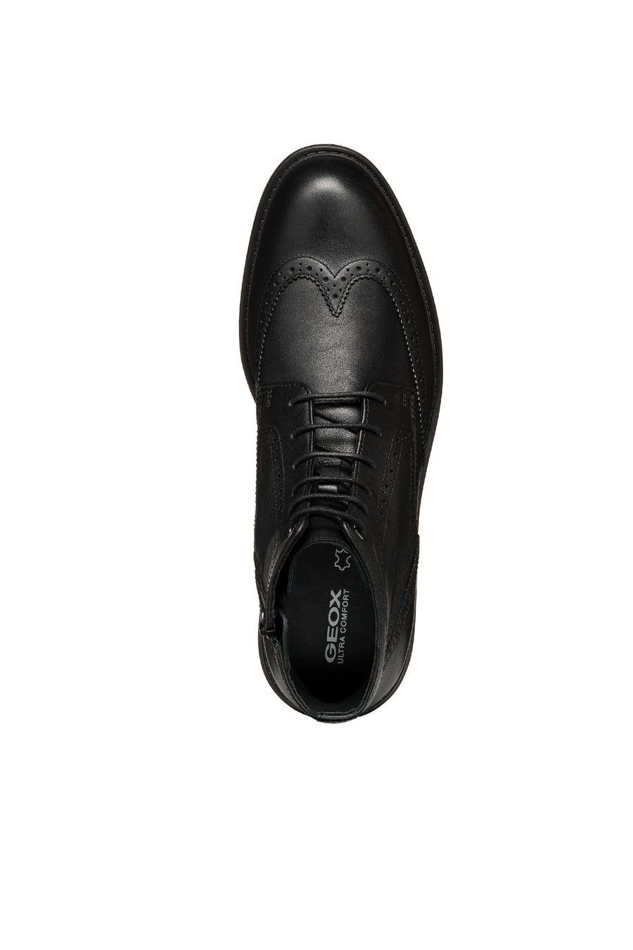 Geox Men's Black Walk Pleasure C Lace-Up Leather Boots