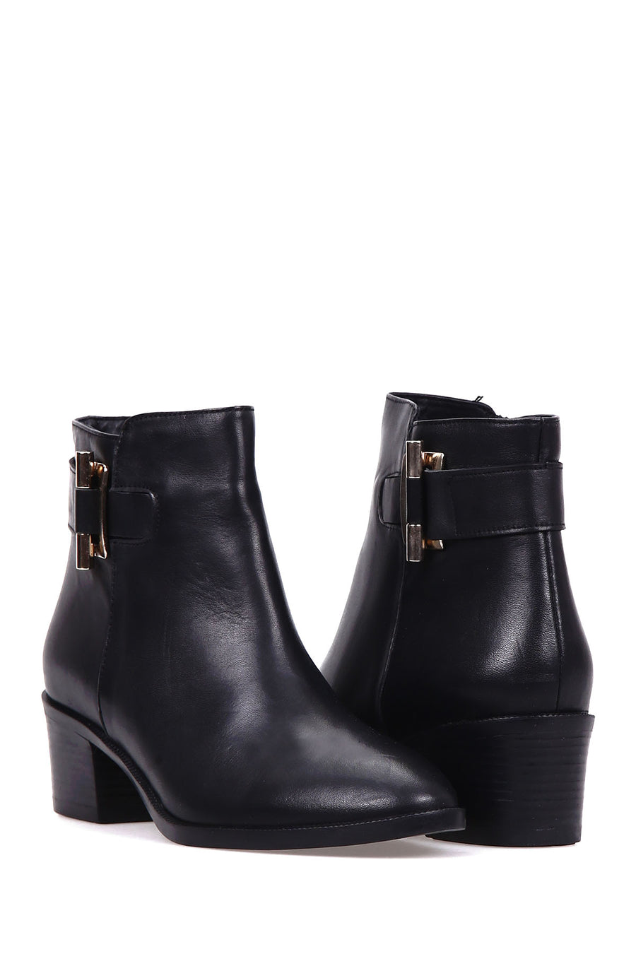 Women's Heeled Buckle Boots