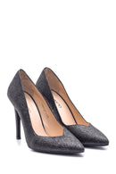 Women's Silvery Leather Stiletto | Derimod
