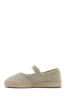 Women's Cream Buckled Fabric Espadrilles | Derimod