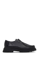 Woman Black Lace-up Leather Masculine Shoes | Derimod