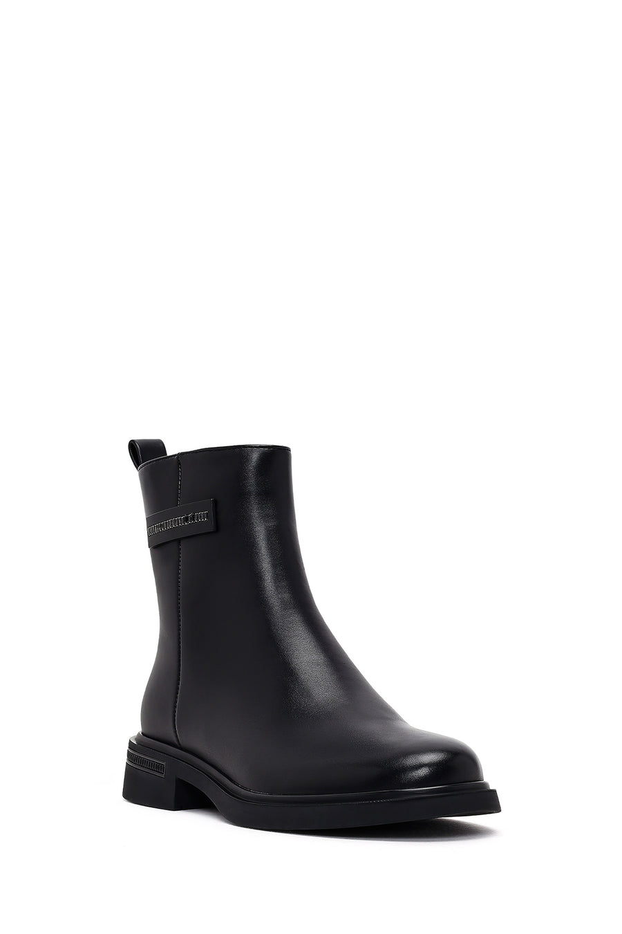 Women's Black Zipper Boots