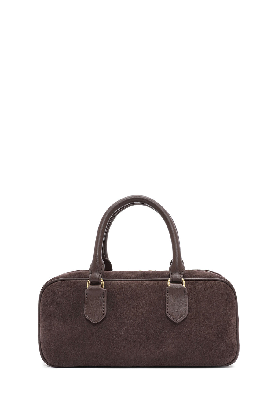 Women's Brown Long Strap Suede Leather Handbag