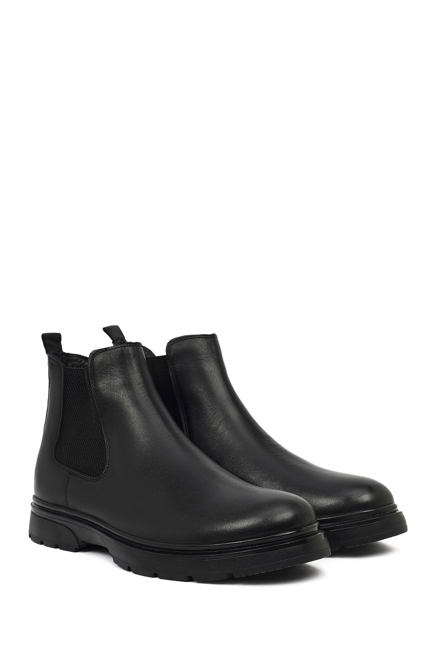 Men's Black Leather Chelsea Boots