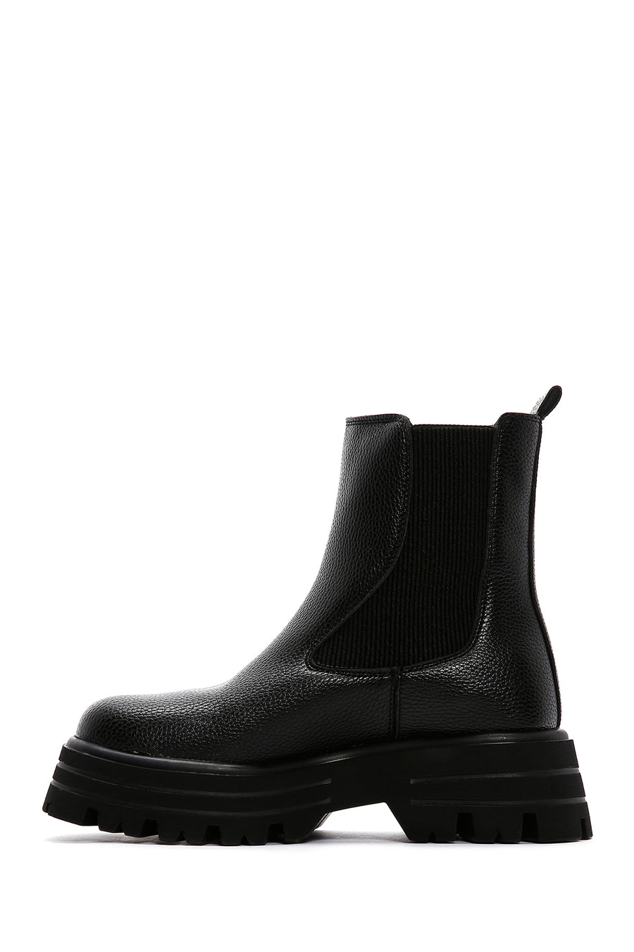 Women's Black Thick Soled Chelsea Boots