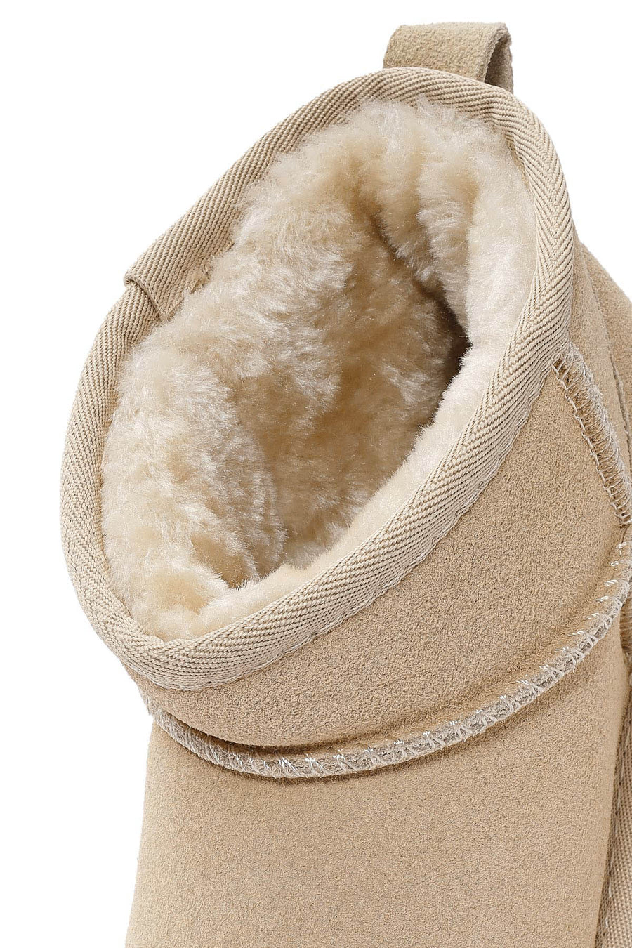 Women's Cream Short Suede Boots
