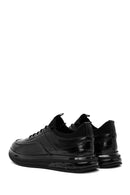 Men's Black Lace-Up Leather Casual Sneaker | Derimod