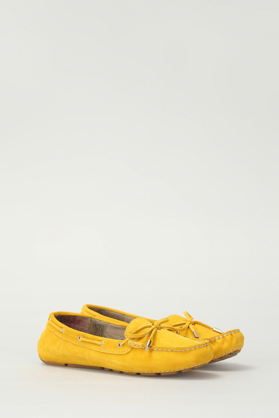 Suede Yellow Women's Leather Loafer