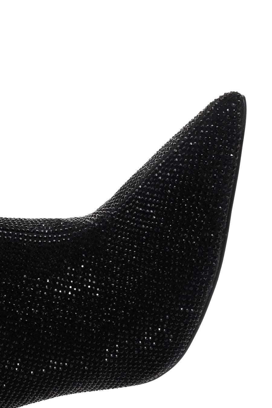 Women's Black Thin Heeled Stone Boots