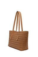 Woman Beige Patterned Shoulder Bag | Derimod
