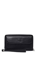 Men's Black Leather Mini Handbag | Derimod