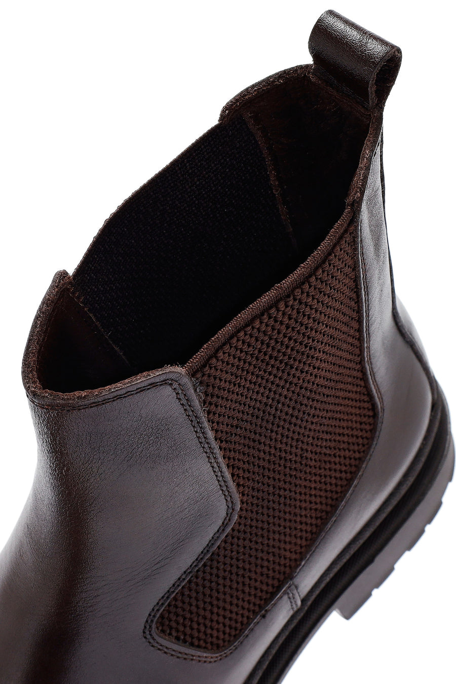 Male Brown Leather Chelsea Boots