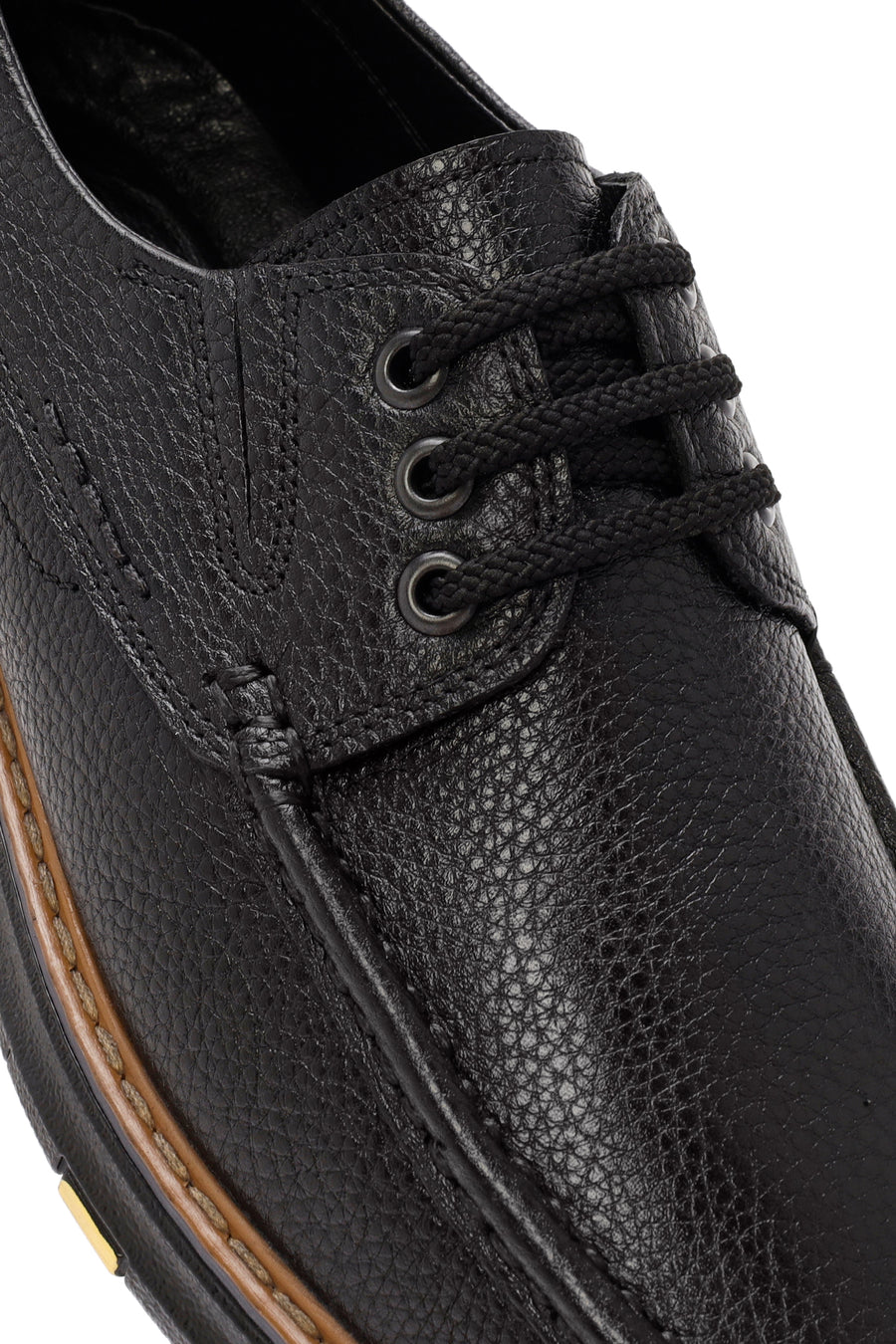 Men's Black Lace-up Leather Casual Shoes
