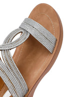 Women's Silver Stone Sandals | Derimod