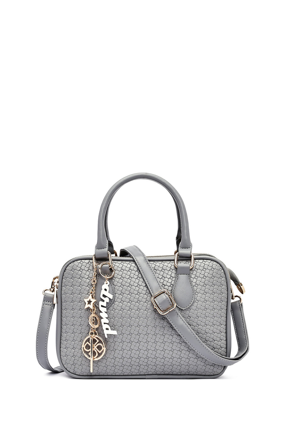 Women's Grey Long Strap Printed Classic Handbag 25SBD264526 | Derimod