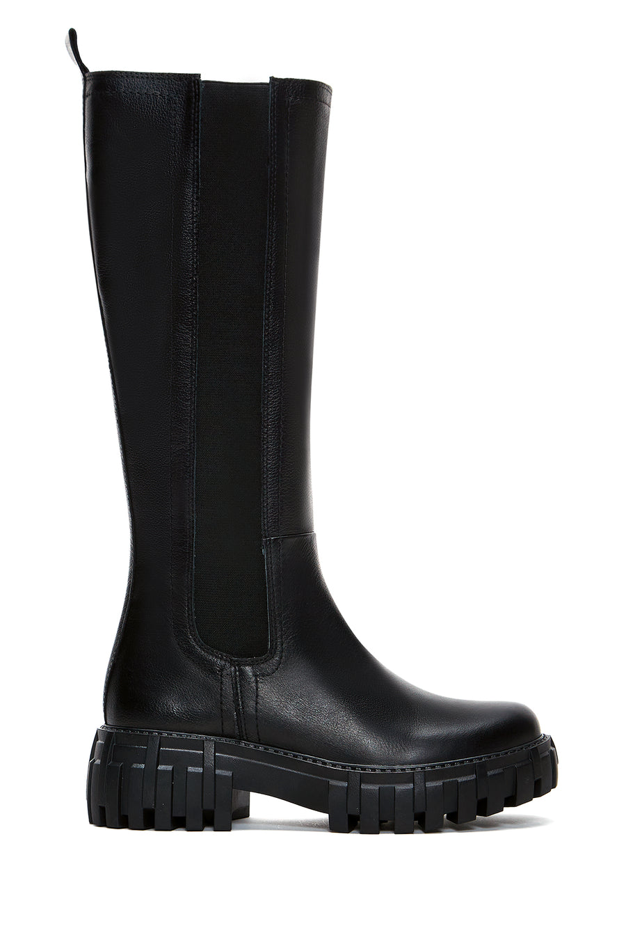 Women's Black Leather Thick Soled Boots 23WFD184218 | Derimod