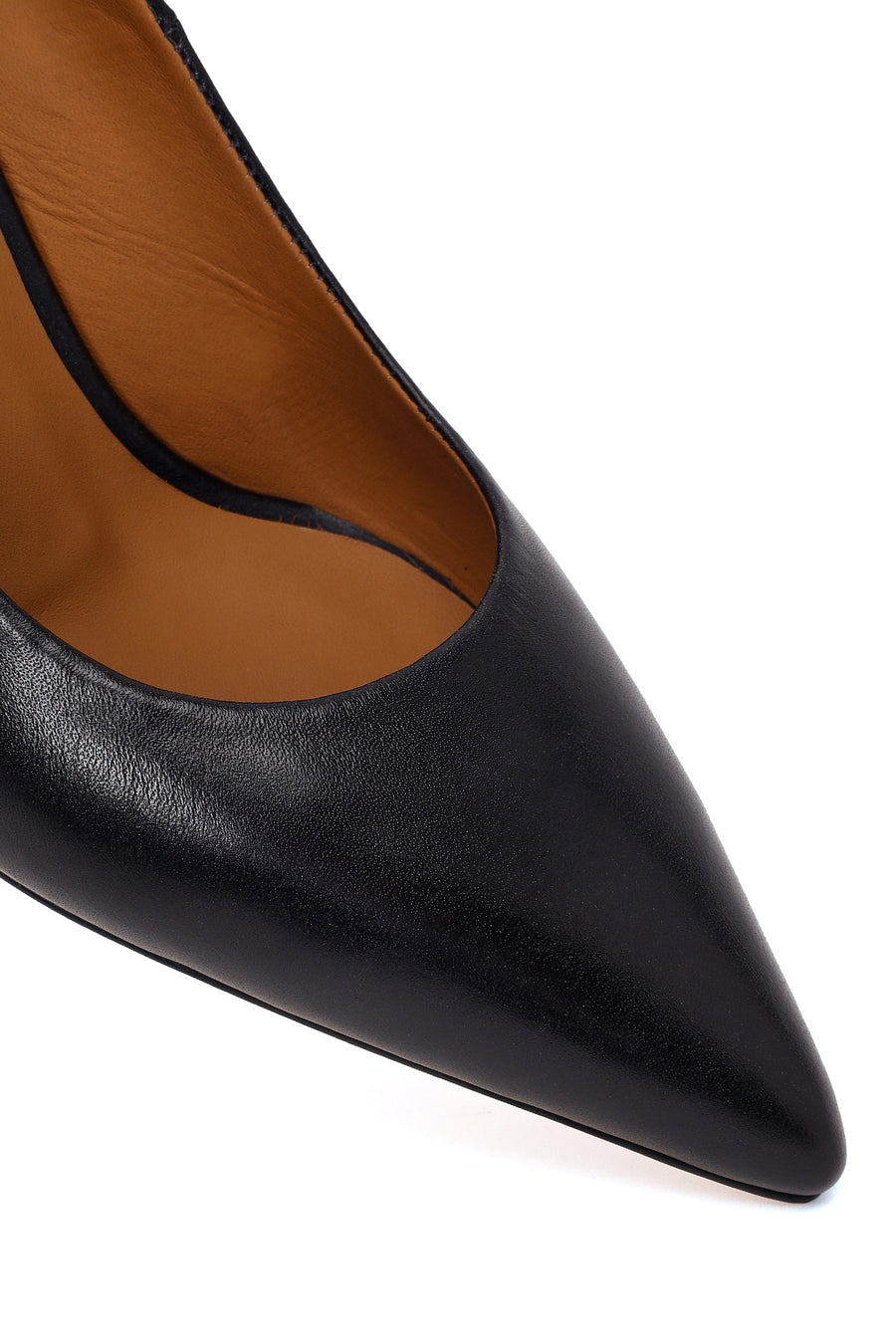 Kadın Siyah İnce Topuklu Deri Stiletto