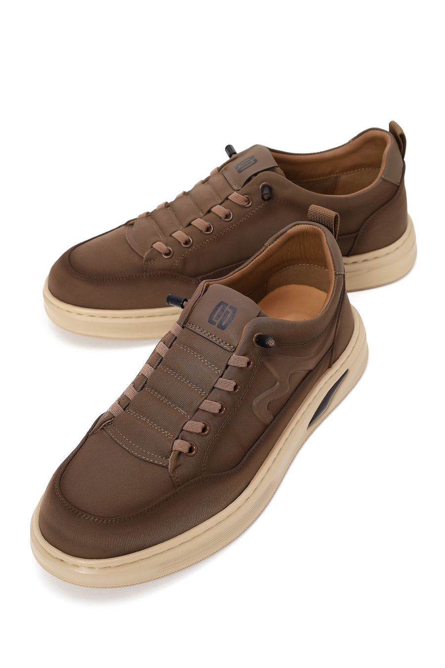 Derimod Zero Male Brown Lace-up Thick-soled Fabric Sneaker