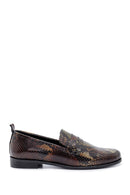 Women's Leather Snakeskin Patterned Loafer | Derimod
